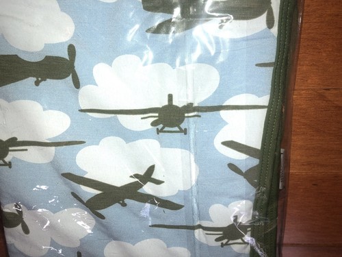 Kickee Pants Bamboo Boy Pond Airplanes Swaddling Blanket Swaddle New - Picture 5 of 5