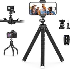 Tripod pro Flexible Mini Phone Tripod, Portable and Adjustable Camera Stand