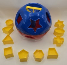 Vintage Tupperware Shape-O-Ball Tupper Toys Shape Sorter Complete ALL 10 Shapes