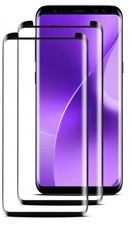 2 Tempered Glass for Samsung Galaxy S8 Plus/S9 Plus,3D Curved, Scratch Resistant