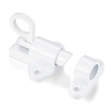 8 Packs Self-Closing Latches  White Spring Door Lock  Resilient Bolt Latch Alum...