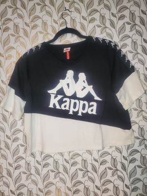 Kappa Black/White Logo Graphic Print Crew Neck Short Sleeve T-Shirt Unisex L