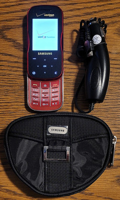 Samsung Trance SCH-U490 - Red & Black ( Verizon ) Slider Phone - Very Rare Color