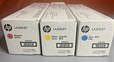 Genuine HP LASERJET 202A TRI-PACK Toner Cartridge Cyan/Yellow/Magenta / Open Box