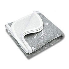 Organic Cotton Toddler Blanket, Breathable and Warm 39 39 inch Grey Starry