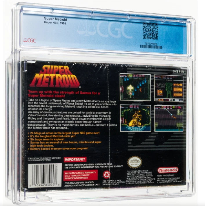 Super Metroid - CGC 9.4 A+ Sealed Early Production, SNES Graded NTSC - Image 2 of 2