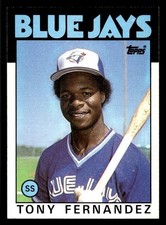 1986 Topps #241 Tony Fernandez Card Toronto Blue Jays