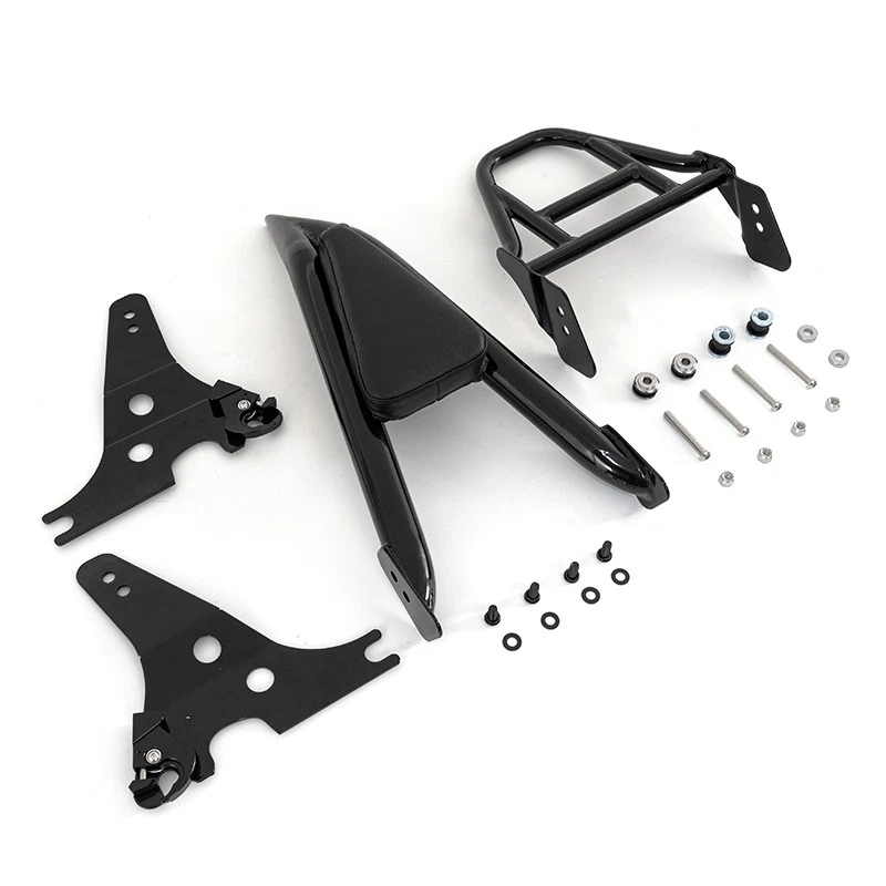 Sissy Bar Backrest Luggage Rack Fit For Harley Sportster 883 1200 XL XLH 2004~23 - Изображение 4 из 4