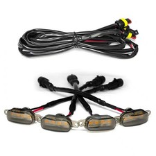 4 PCS Grille Lights for Trucks, Amber LED Lights with Wiring Harness, Waterpr...