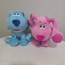 Blues Clues  You BLUE  MAGENTA STUFFED PLUSH SET Nickelodeon 6" Dog Animal