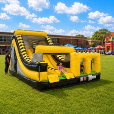 Commercial Inflatable Obstacle Course Radical Run Bouncer With Blower OPEN BOX