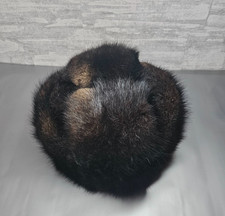 Soviet Vintage Men s Mink Hat , Brown warm fur winter hat USSR size 58
