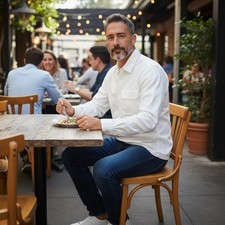 Todd Snyder Albiate White Cotton Twill Popover Shirt Mens Large 44-SH1960933-800