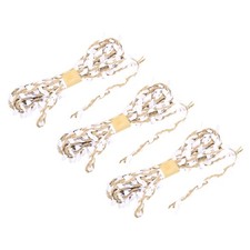 3Pcs 16ft 5mm Burlap Leaf Ribbon Vine Natural Jute Rope Twine, White