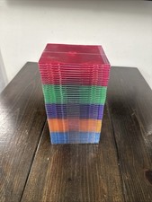 50 Multi-Color Slim CD DVD Hard Cases New Sealed Storage Jewel Box Lot