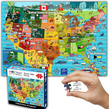 Colorful United States Map 1000 Pieces Jigsaw Puzzle for 13 , Seniors, Adults