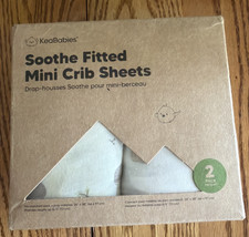 Keababies Organic Smoothe Fitted Mini Crib Sheets 1 Hedgehog 1 squirrel New NIB