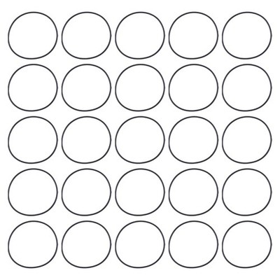 25pcs FKM O-Ring 1.97'' OD 1.85'' ID 1/16'' Fluorine Rubber Sealing O Rings, Black