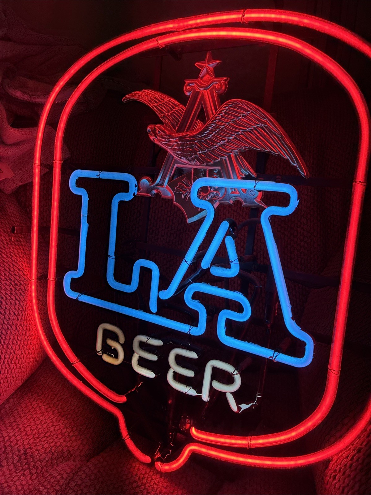 Vintage LA Beer Anheuser-Busch Neon Sign 1983