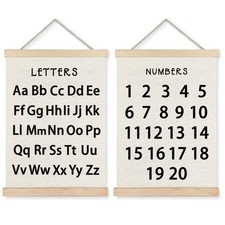 Supwhd Classroom Wall Decor Alphabet  Numbers Educational Posters 12x16