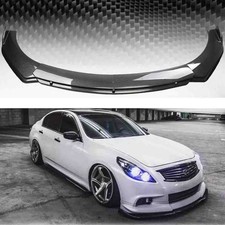 For Infiniti G37 X Sedan Front Bumper Lip Spoiler Splitter Kit Carbon Fiber Look