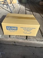 ULINE Open End Suffocation Warning Bags - 1 Mil, 10 x 15" 1,000/Carton
