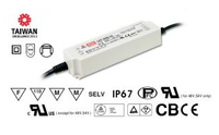 Led Trafo Netzteil 60W 2,5A 24V/DC Wasserfest Mean Well (LPF-60-24) IP67