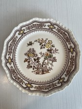 Masons Manchu Dinner Plate 10 Inch In Brown and White Excellent Condition Rare