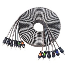 99.99 Oxygen Free Copper 17Ft 6-Channel Rca Audio Cable, Twisted