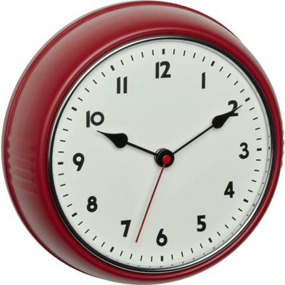 TFA Dostmann 60.3541.05 Funk Wanduhr Analog Uhr Analoguhr 68x240x240mm Rot456