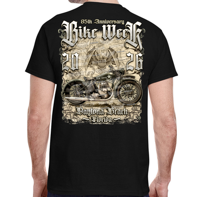 T-Shirt 2026 Bike Week Daytona Beach Vintage Army Bike No Harley