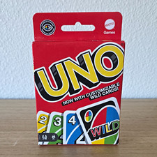 Mattel Games UNO Card Game Deck Customizable Wild Cards 2020 2-10P Ages 4-7