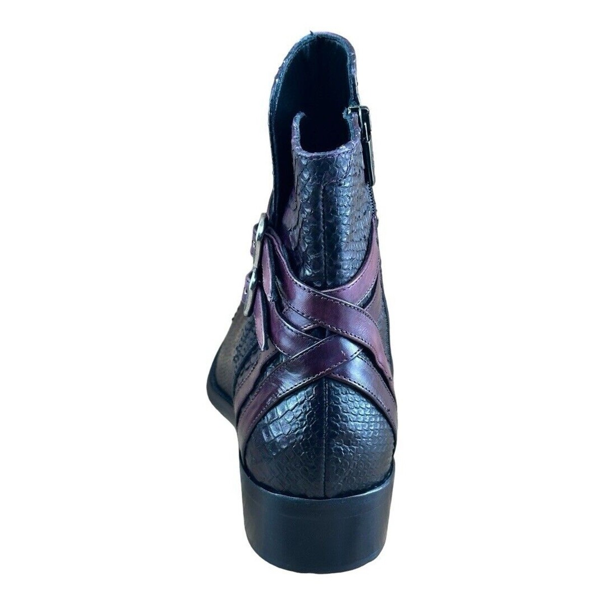 Jo Ghost Men size 8.5-9 Croc-Embossed Leather Boots Shoes | eBay