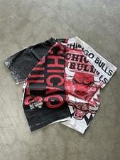 Vintage 90s Chicago Bulls AOP Tee Magic Johnson Tag Single Stitch Size M