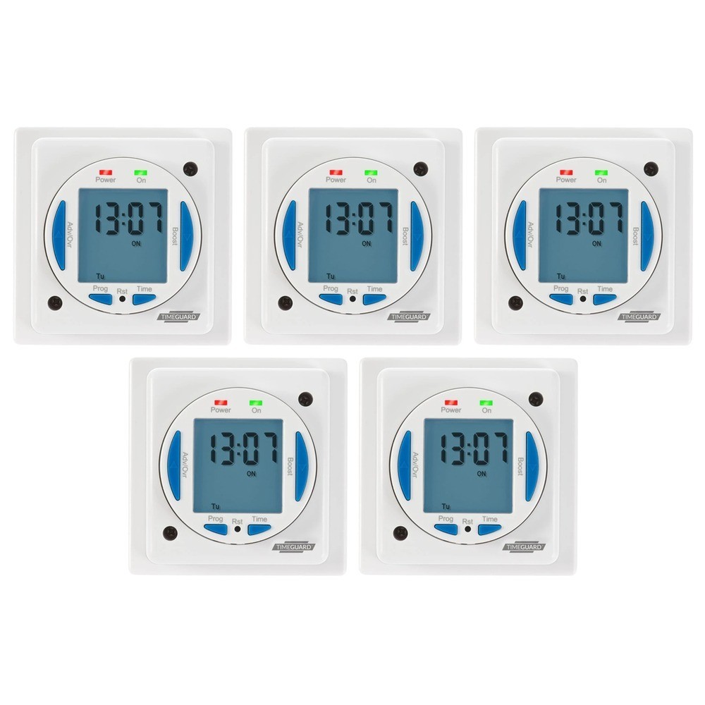 5 x Timeguard NTT04 Digital Socket Box Time Switches - 24 Hour / 7 Day