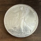 1990 WALKING LIBERTY AMERICAN EAGLE .999 FINE SILVER DOLLAR COIN 1oz