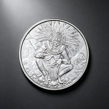 Aztec God Of Death Mictlantecuhtli - 1 Oz .999 Fine Silver Round Aztec God Of Death Mictlantecuhtli - 1 Oz .999 Fine Silver Round