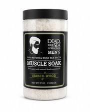 Dead Sea Collection Amberwood Men's Muscle Soak Mineral Bath Salts 37 oz Detox