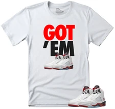 Shirt to Match Jordan Retro 5 Fire Red-GOT'EM Sneaker Match Tees