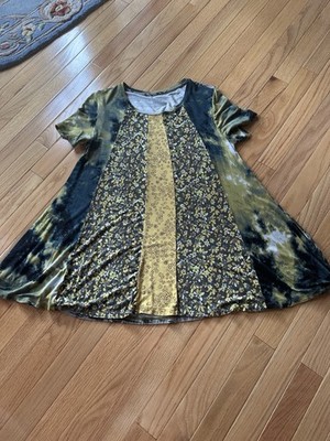 Logo Lori Goldstein Pieced Short Sleeve Top Worn Once Small