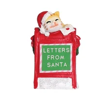 Christmas Village Accessories Ornaments Resin Village Sets Cat Read Letter Decor