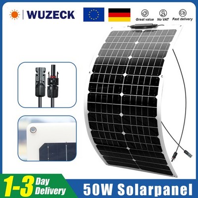 50W Solarpanel Flexible Mono Solarmodul Tragbar 12v Für Wohnwagen Boote Outdoor