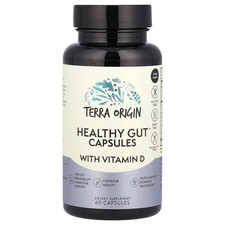 Terra Origin, Healthy Gut Capsules with Vitamin D, 60 Capsules New 04/2027