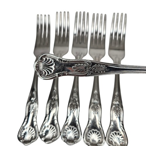 Sheffield Original England EPNS Kings Pattern Silverplate Set Of 6 Dinner Forks - Picture 4 of 8