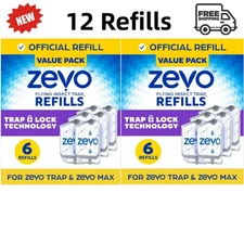 12Pcs Zevo Flying Insect Trap Fly Trap Refill Cartridges (12 Refill Cartridges)