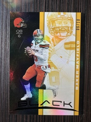BAKER MAYFIELD 2019 PANINI BLACK YELLOW GOLD #49 06/10 BROWNS