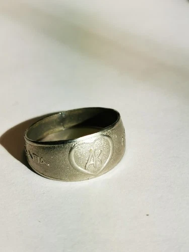 Vintage Sterling Silver Ring Greek Saint Katherine Agia A Katepina Katerina RARE