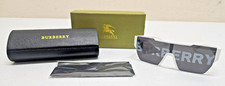 Burberry Mens B 4291 3007/ H 140 Logo Shield Sunglasses White Black Plastic