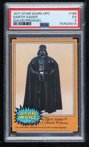 1977 OPC Star Wars #188 Darth Vader (David Prowse) — PSA 5