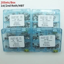 20 Sets Dental Orthodontic Buccal Tube 1st 2nd Roth 022 Molar Bondable No-cov
